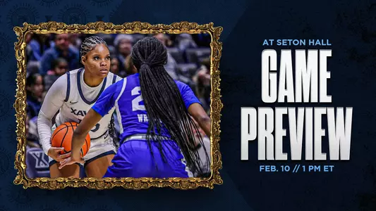 2024 WBB at Seton Hall Preview Graphic