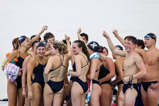 Swim blue and white meet