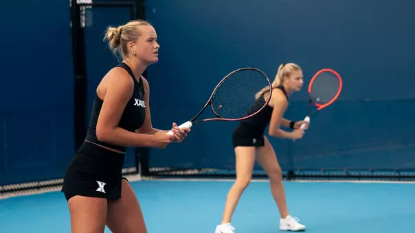 Natalie Smitek and Ellie Brotherton at Xavier Invite