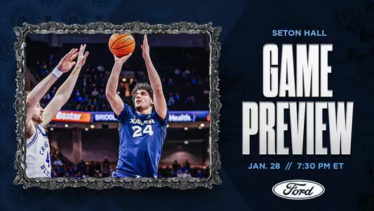 MBB Game Preview Graphic at Seton Hall