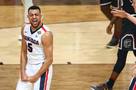 Guard Nigel Williams-Goss reacts during the second half against the South Carolina Gamecocks in the semifinals of the 2017 NCAA Men's Final Four at University of Phoenix Stadium. Credit: Mark J. Rebilas-USA TODAY Sport