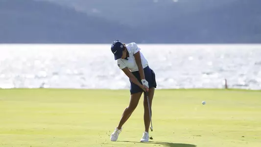 Alyssa Nguyen hits an approach shot
