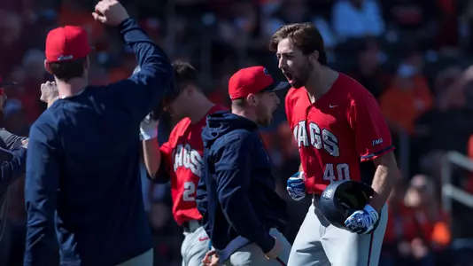 Ryan Sullivan celebrates home run.