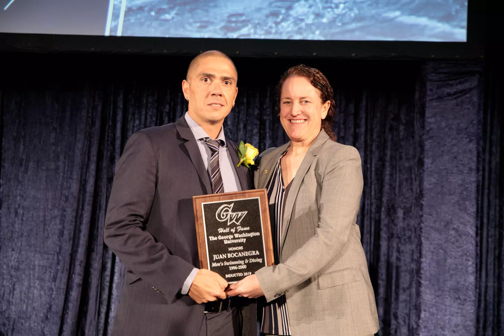 Juan Bocanegra with Tanya Vogel