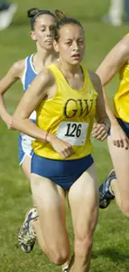 Senior Emily Jadwin looks to lead the GW women to their sixth consecutive victory of the season on Saturday, Oct. 16, at the Penn State National Meet.