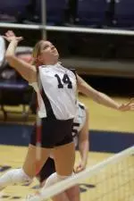 Molly Law ended her collegiate volleyball career hitting .273 with eight kills and eight digs against the University of Nevada.