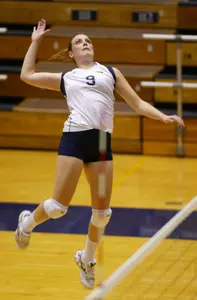 Juliene McLaughlin led the Colonials with 13 kills against No. 24 Utah.