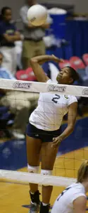 Erica Williams had a career-day as she hit .800 against Duquesne Sunday at Smith Center.