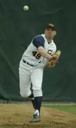 Sophomore Derrik Lutz went the distance for the fourth time and was the game one winner.