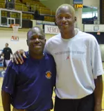 Coach Karl Hobbs with NBA All-Star Ray Allen.