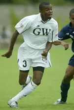 Joachim Walker's first collegiate goal gave GW a 1-0 lead.