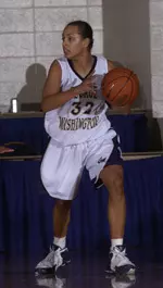 Sarah-Jo Lawrence leads the Colonials in scoring as GW takes on Richmond on Sunday