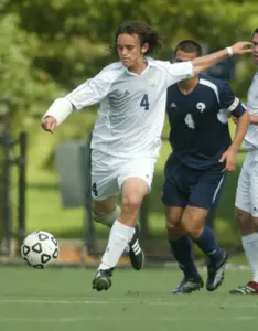 Jeremiah Burke was one of two seniors honored prior to the start of GW's 2-1 victory over Xavier on Sunday.