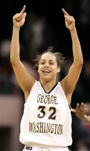 Sarah-Jo Lawrence led the Colonials with 20 points off the bench against ODU