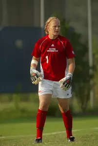 Amie Kern tallied eight saves against Massachusetts