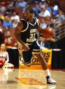 Maureece Rice scored six points during a decisive 7-0 run late in the game for the Colonials Wednesday night.