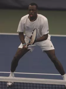 Mark Doumba teamed with Elliott Daniels and nearly won their doubles match