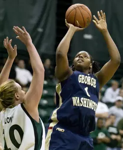 Junior Jessica Adair and the No. 14/13 Colonials visit Virginia Monday night at 7:00 pm.