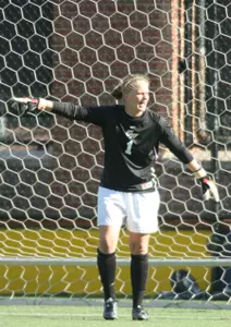 Keeper Amie Kern recorded a career-high 16 saves Sunday at Massachusetts