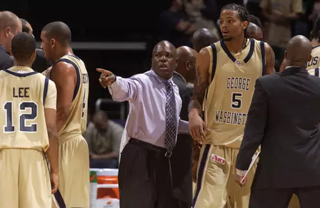 GW coach Karl Hobbs will face his former assistant in Binghamton head coach Kevin Broadus Thursday night.
