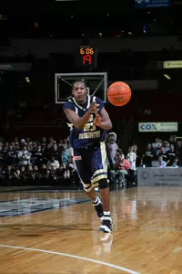 Regis Koundjia led GW with 13 points the last time GW faced La Salle.