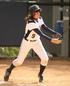 Jackie Yaniga Watches Her Team-Leading Seventh Home Run Sail Over The Centerfield Wall