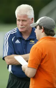 Head coach George Lidster enters his 20th season at the helm of the GW men's soccer program at the season-opening DC College Cup this weekend.
