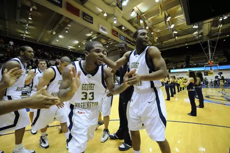 Maureece Rice leads the Colonials into the Palumbo Center Saturday to face much-improved Duquesne.