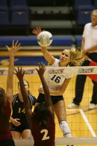 Liz Moult was the 'go-to' player for the Colonials Friday in Charlotte.