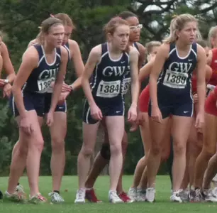 Megan Hogan, Jessica Stern and Kelly Wills led GW in the Penn State Invite