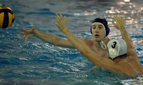 Redshirt senior Nick Eddy scored a team-high four goals in GW's 12-8 loss to No. 18 California Baptist in Riverside, CA, Thursday.