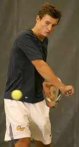 Freshman Yan Levinski improved to 4-0 this season