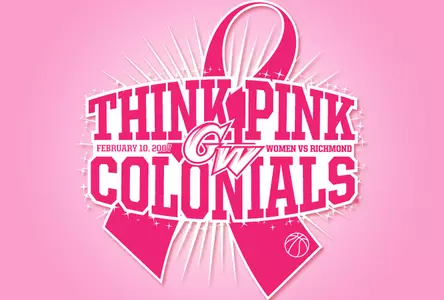Help support GW's Cancer Institute and breast cancer awareness at No. 14/13 GW's Think Pink game against Richmond Sunday, Feb. 10, at 2:00 pm.