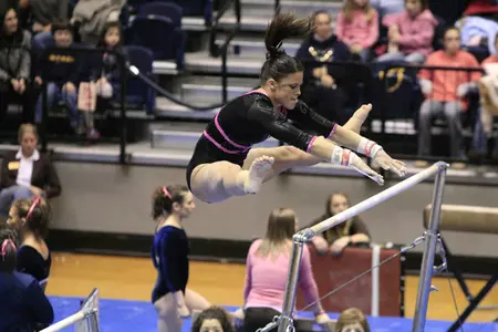 Sophomore Christa Devine and the Colonials take on two nationally ranked teams Friday night