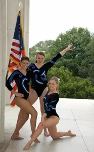 Seniors (L-R): McKenzie Parrack, Gillian Coleman and Carolyn Marckesano will compete in their final home meet Tuesday night