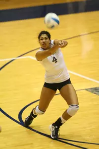 Leah Hill had a career-high 20 kills Saturday against GMU.