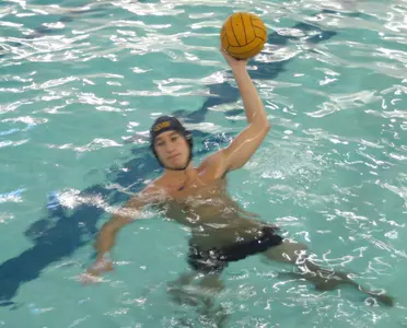 Senior David Zenk had three goals in the 9-8 victory agaimnst Bucknell