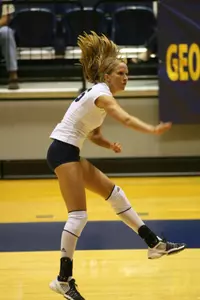 Liz Moult paced the Colonials with 15 kills Friday.