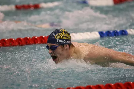 Men's and women's swimming hit the pool against local schools to begin the season.