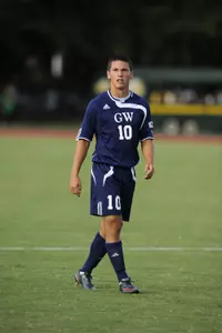 Seth Rudolph was named A-10 Co-Rookie of the Week Monday after scoring both goals in the Colonials' 2-0 league victory against Xavier Friday.