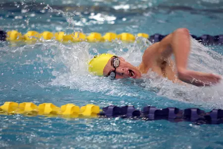 Niklas Glenesk took the top time against Drexel and Villanova in the 200-yard freestyle Saturday.