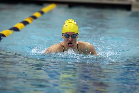 Senior Katrina Timlin was victorious in the 100-yard breaststroke against Drexel Saturday.