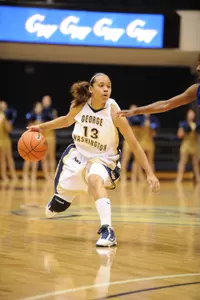 Janine Davis, who has averaged 4.7 assists over the last three games, and GW host Rutgers Wednesday at 7:00 pm in the final game of the decade at Smith Center.