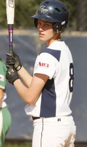 Junior Amanda Holst batted in the Colonials' only run in the second inning against the Wichita State Shockers.