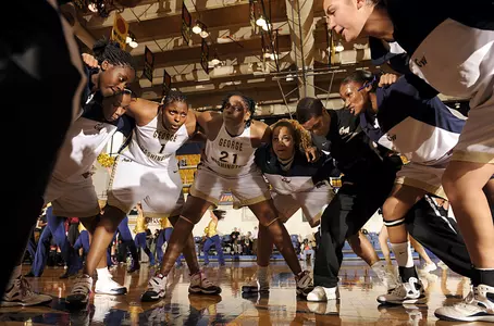 No. 5-seed GW will battle 12th-seeded Rhode Island in an A-10 Championship first-round game Friday at 2:30 pm at Charlotte's Halton Arena.