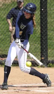Ali Waterman hit her first home run as a Colonial in the shape of a two-run blast against UMass.