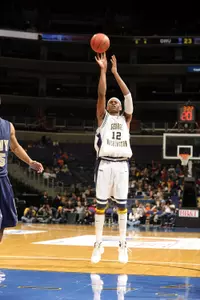 David Pellom recorded his first career double-double Sunday against Navy.