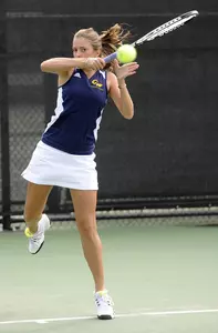 Sophomore Jacqueline Corba led the Colonials with wins in No. 2 doubles and No. 1 singles action over rival George Mason Saturday.