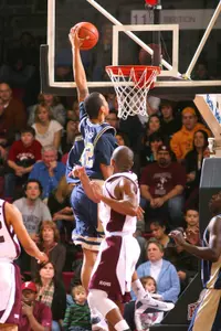 Damian Hollis poured in his career-high 26 points Saturday at Fordham. (Vincent Dusovic photo)