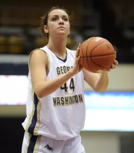 Sophomore Sara Mostafa led GW with 14 points and 10 rebounds in Sunday's 74-50 loss at St. Bonaventure.